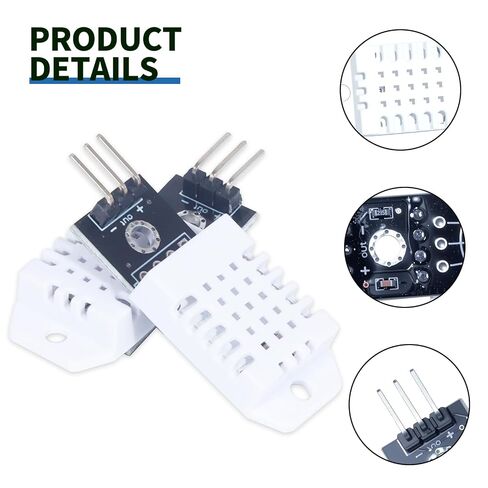 DHT22 Digital Temperature and Humidity Sensor AM2302 Sensors Module with Cable for Electronic Practice DIY Replace SHT11 SHT15 (Pack of 2pcs) in Kuwait