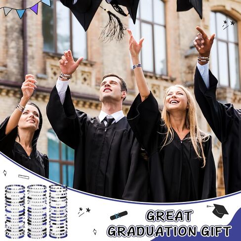 Jadive 48 Pcs Class of 2025 Bracelets Bulk Graduation Friendship Bracelets 2025 End of Year Graduation Gifts for Students Her and Him 5th College Senior High School Congrats Grad Party Favor in Kuwait