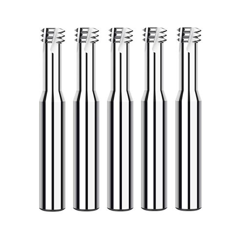5Pcs UNC #4-40 Carbide Tri-Form Thread Mill Cutters for Aluminum | 6 mm LOC, 50 mm OAL, 3 Flutes, for Aluminum Alloy Brass Copper Bakelite Plastic in Kuwait