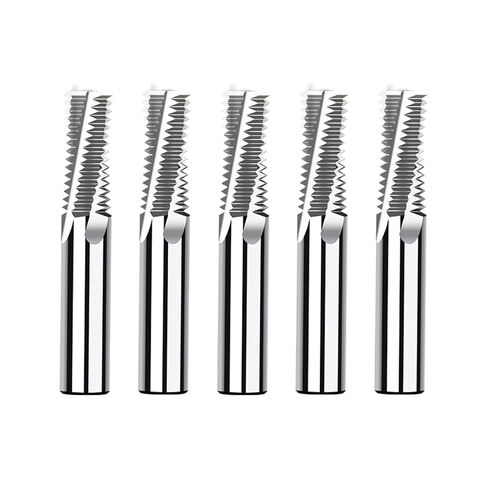 5Pc UNC 7/16"-14 Carbide Multi-Form Thread Mill Cutter for Aluminum | 23.6 mm LOC, 60 mm OAL, 5 Flutes, for Aluminum Alloy Brass Copper Bakelite Plastic CNC Machining in Kuwait