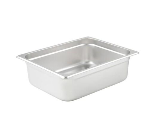 Half Size Stainless Steel Steam Table Pan, 4-Inch Deep - 2-Piece Set - Professional 18/8 Stainless Steel Hotel Pans - Standard Weight in Kuwait