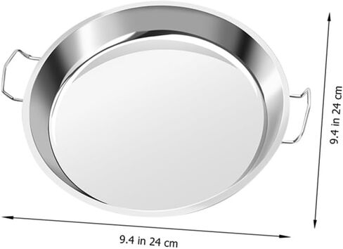 jojofuny Steam Food Plate Simple Shape with Flat Bottom Stainless Steel Easy to Clean, Not Easy to Deform or Break for Cold Noodles and Food Serving for Restaurant and Birthday Party Use in Saudi Arabia