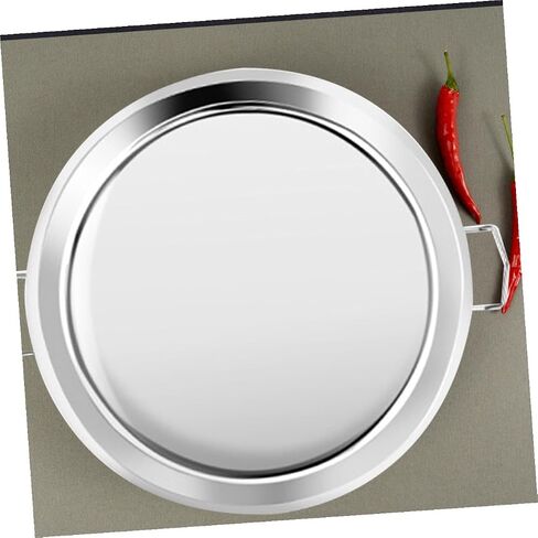 jojofuny Steam Food Plate Simple Shape with Flat Bottom Stainless Steel Easy to Clean, Not Easy to Deform or Break for Cold Noodles and Food Serving for Restaurant and Birthday Party Use in Saudi Arabia