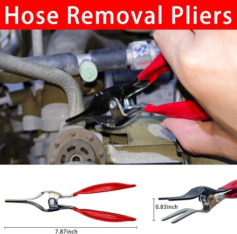 5 Pcs Hose Clamp Pliers, Automotive Long Reach Hose Clamp Removal Tool, Includes 27" Flexible Wire Spring, Swivel Jaw Flat Band Plier, Hose Remover, Clic-R Collar Plier for Fuel Oil Water Hose in Kuwait