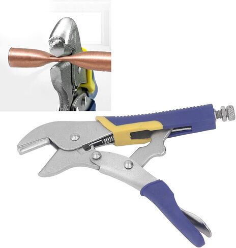 Hose Pinch Off Pliers, C45 Steel Heavy Duty Sheet Metal Clamp Tool, Equipped with 7mm Straight Jaw Locking Pliers, Large Clamping Force for Sealing Copper Pipes in Kuwait