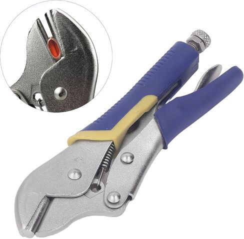 Hose Pinch Off Pliers, C45 Steel Heavy Duty Sheet Metal Clamp Tool, Equipped with 7mm Straight Jaw Locking Pliers, Large Clamping Force for Sealing Copper Pipes in Kuwait