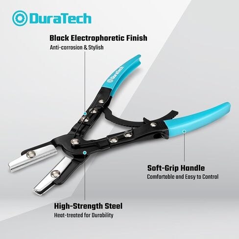 DURATECH Ratcheting Hose Pinch off Pliers, 3-Piece Locking Hose Pinch Pliers Set, 8", 10", 12", for Coolant, Fuel Lines, Radiator, No-Spill, Leak-Proof Design, with Storage Bag in Kuwait