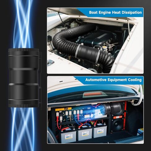 Hon&Guan 3 Inch Boat Blower Fan with 3 inch 16 FT Long Air Ducting, Heavy-Duty Four-Layer Protection Dryer Vent Hose in Kuwait