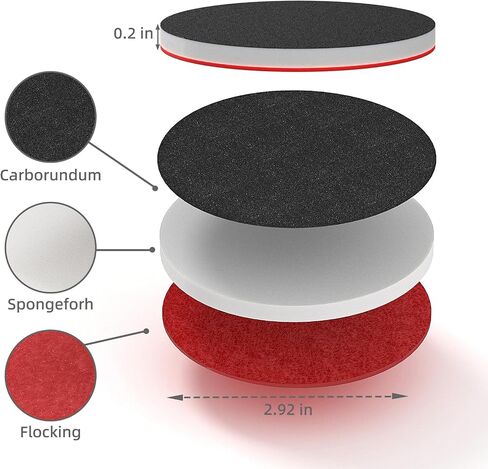 BURMONG 32PCS Sanding Sponge Set，3 Inch Hook & Loop Sanding Sponge Discs Kit, 180–3000 Grit Wet Dry Sanding Pads with 3" Hand Sanding Block for Wood, Metal, Headlight & Curved Surface Polishing in Kuwait