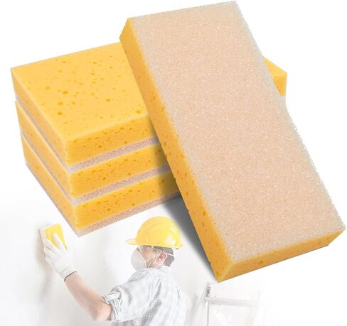 Drywall Wet Sanding Sponge, Dustless Drywall Sponge, Dual Sided Walboard Sander Sponge for Finishing, Spackle Smoothing, Reusable Wet Sanding Sponge for Joint Compound Spackle, 4 Pack in Kuwait