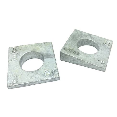 (1 Piece) 7/8 X 2" Square Beveled Washer Malleable Iron Hot Dip Galvanized in Kuwait