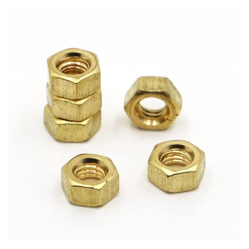 Solid Brass Copper Hex Hexagon Nut for M1.6 M2 M2.5 M3 M4 M5 M6 M8 M10 M12(M3 20pcs) in Saudi Arabia
