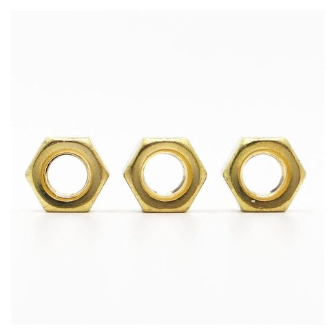 Solid Brass Copper Hex Hexagon Nut for M1.6 M2 M2.5 M3 M4 M5 M6 M8 M10 M12(M3 20pcs) in Saudi Arabia