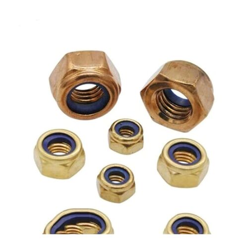 2-10pcs DIN985 M4 M5 M6 M8 M10 Brass Nylon Lock Nut Insert Nuts(M4 10PCS) in Kuwait