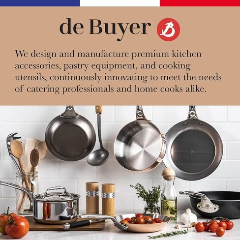 إطار كعكة دائري قابل للتوسيع من de Buyer - ارتفاع 1.75 بوصة - يمكن ضبطه ليناسب الكعك مقاس 7-14 بوصة - سهل الاستخدام والتنظيف - صنع في فرنسا in Kuwait