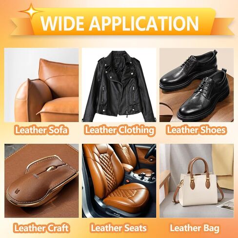 Leather Glue 120ML/4OZ,Leather Repair Cement with Brush,Professional Leather Adhesive for Repairing Leather Sofa,Shoes,Bags,Jackets,Furniture,Waterproof Flexible High Strength in Kuwait