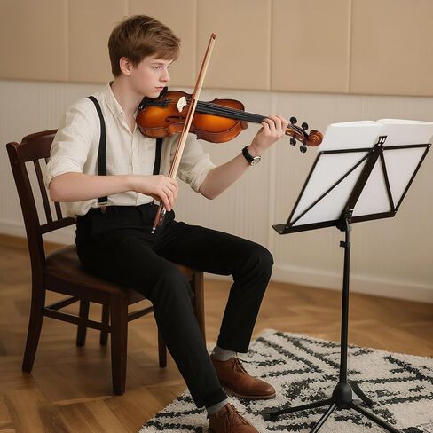 Kmise Teacher Approved 4/4 Full Size Violin Starter Kit for Adults Beginners Students, High Density Ebony Acoustic Violins, Fiddle Bundle with Case, Bow, Rosin, Strings, Shoulder Rest & Guide in Kuwait