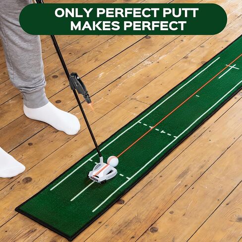 Indoor Golf Putting Training Aid with Two Modes, Alignment Tool for Precision Putting, Red Line Putting Trainer, Cool Golf Gift for Golfers in Kuwait