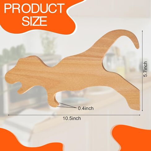 SiliFine Magnetic Dino Oven Rack Push Puller, Dinosaur Beech Wood Pull Out Hot Racks Puller Push Pull Tool Bake Oven Baking Accessories for Air Fryer and Toaster Ovens in Kuwait