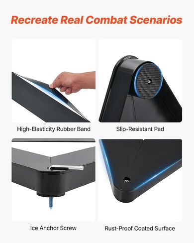 VEVOR Triangle Hockey Passer, Heavy-Duty Multi-Angle Rebounder, Hockey Passing Aid, Passing & Stick Handling Trainer, Off-Ice & On-Ice Portable Equipment, Help Improve Puck Control & Shooting in Kuwait