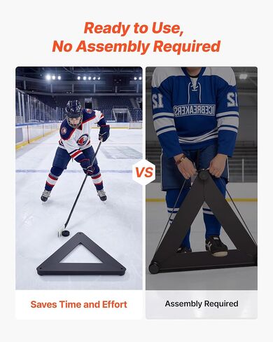 VEVOR Triangle Hockey Passer, Heavy-Duty Multi-Angle Rebounder, Hockey Passing Aid, Passing & Stick Handling Trainer, Off-Ice & On-Ice Portable Equipment, Help Improve Puck Control & Shooting in Kuwait