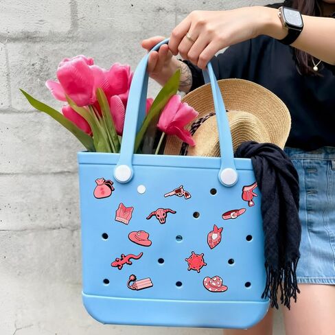 Letter Charms for Bogg Bag, Decorative Alphabet Lettering Insert Accessories For Handbag Tote Beach Bag (Pink, J) in Kuwait