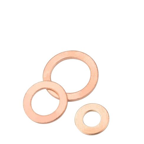 300PCS Metric Solid Copper Crush Washers Assortment Kit, 12 Sizes Flat Round Copper Sealing Gasket for Oil Drain Plug, Hydraulic Fitting & Pipe Connection Sealing in Kuwait