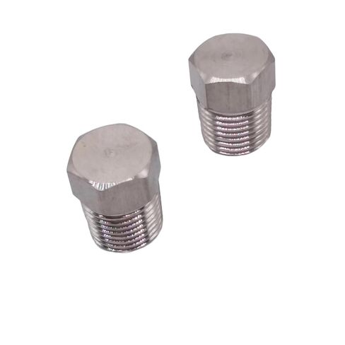 2pcs 1/8" NPT Male 304 Stainless Steel Cast Pipe Fitting Hex Head Plug in Saudi Arabia