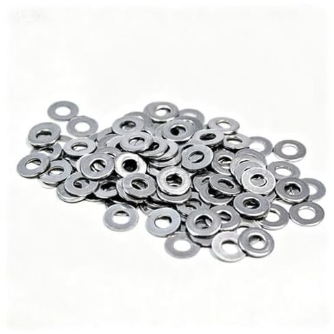 100pcs M2 2mm x 5mm x 0.5mm Metric Flat Washer Washers Zinc Plated in Saudi Arabia