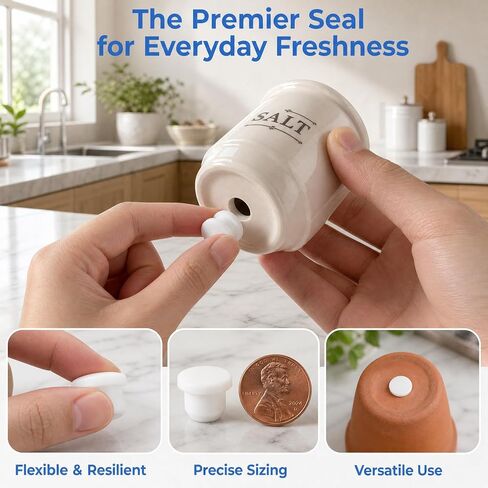 Sosoport 10Pcs Silicone Stopper Replacement Plugs for Salt and Pepper Shakers Leakproof Bottle Seal Caps Reusable Small Silicone Plugs for Condiment Preservation Flower Pots and Pipes in Kuwait