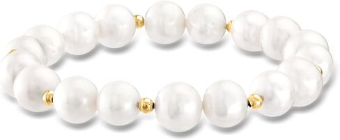 Ross-Simons 9-10mm سوار تمتد لؤلؤة مع الذهب الأصفر 14kt. 7 بوصات in Kuwait