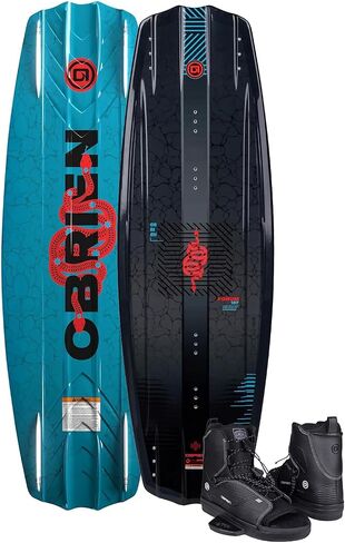 O’Brien Forum Wakeboard with Local Bindings, Multiple Sizes Package, 3-Stage Rocker, Open Toe Adjustable Wakeboard & Bindings Combo in Kuwait