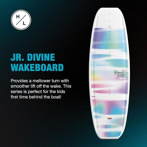 حزمة لوح التزلج للأطفال Hyperlite Divine Jr مع روابط Jinx - لوح إيقاظ مستمر بطول 119 سم للراكبين المبتدئين والمتوسطين in Kuwait