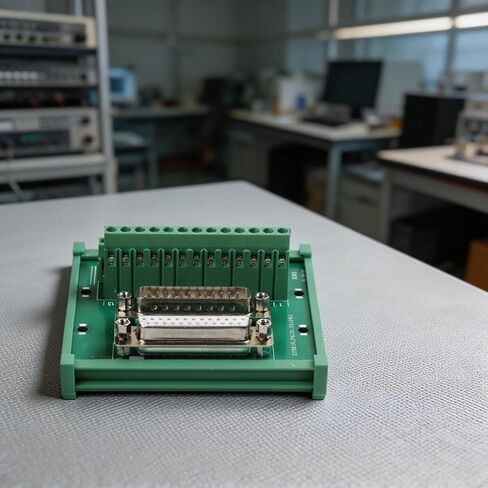 DB25 Male to Female DIN Rail Terminal Block, D-Sub 25-Pin Board with Screw Terminals, FR-4 PCB Wiring, 0.7A in Kuwait