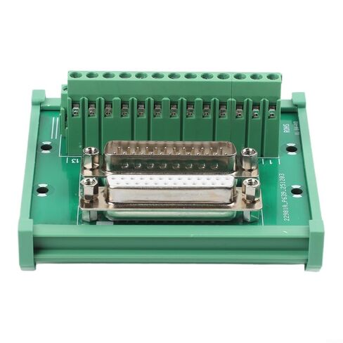DB25 Male to Female DIN Rail Terminal Block, D-Sub 25-Pin Board with Screw Terminals, FR-4 PCB Wiring, 0.7A in Kuwait