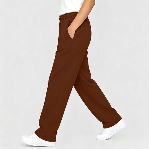 الفتيات واسعة الساق Sweatpants الصوف مرونة الخصر رياضي عداء ببطء في سن المراهقة عرق السراويل الاطفال عارضة فضفاضة تناسب السراويل 5-16Y in Kuwait
