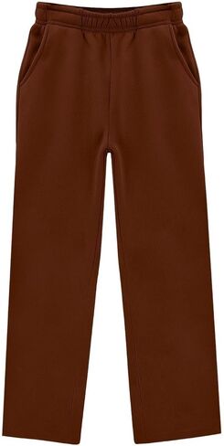 الفتيات واسعة الساق Sweatpants الصوف مرونة الخصر رياضي عداء ببطء في سن المراهقة عرق السراويل الاطفال عارضة فضفاضة تناسب السراويل 5-16Y in Kuwait