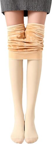 Fleece Lined Leggings for Girls Warm Thermal Winter Pants High Waist Elastic Leggings Kids Full Length Pants Trousers in Kuwait