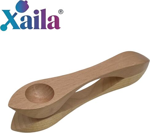 Xaila Handmade Wooden Musical Spoons – 9 Inch Traditional Percussion Instrument with Authentic Folk Sound, Irish Celtic Rhythm Sticks | Unique Gift for Music Lovers, Beginners in Kuwait