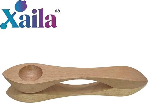 Xaila Handmade Wooden Musical Spoons – 9 Inch Traditional Percussion Instrument with Authentic Folk Sound, Irish Celtic Rhythm Sticks | Unique Gift for Music Lovers, Beginners in Kuwait