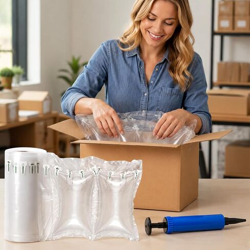 Avxdbr Air Pillows for Shipping 150 Count 4.72" X 7.87" Inflatable Air Bags with Pump Inflatable Shipping Supplies for Packaging Moving Box Filler Purse Shaper Alternative to Packing Peanuts in Kuwait