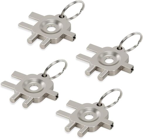 3-in-1 Zinc Alloy Dispenser Key Replacement Compatible with Cintas and Sanis Paper Towel, 2 Pack Toilet Paper Towel Dispenser Key Soap Dispenser Key for Home Office Maintenance, Not Prone to Breaking in Kuwait