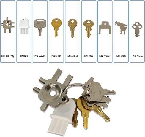 12-in-1 Dispenser Key Set - for Most Popular Paper Towel, Toilet Paper & Soap Dispensers,Universal Dispenser Keys Replacement，9pcs in Kuwait