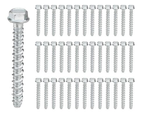 40 PCS 1/2" x 4" Concrete Screw Anchors, Large Diameter Heavy Duty Screw Anchor for Concrete, Masonry, Brick, Block Anchoring in Kuwait