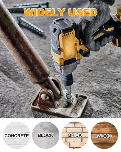 40 PCS 1/2" x 4" Concrete Screw Anchors, Large Diameter Heavy Duty Screw Anchor for Concrete, Masonry, Brick, Block Anchoring in Kuwait