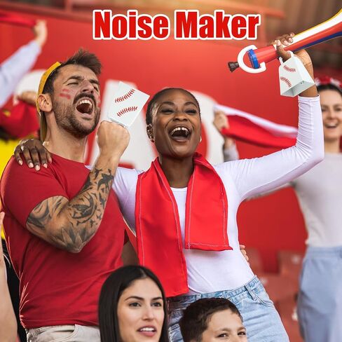 Boao 1 Pcs Baseball Cowbells Bulk 4 Inch Metal Cowbells with Handle Novelty Cow Bells Noise Makers Loud Bell Hand Percussion for Sporting Events Games Spirit Accessories (Baseball) in Kuwait