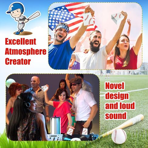 Boao 1 Pcs Baseball Cowbells Bulk 4 Inch Metal Cowbells with Handle Novelty Cow Bells Noise Makers Loud Bell Hand Percussion for Sporting Events Games Spirit Accessories (Baseball) in Kuwait