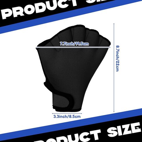 Eurzom 4 Pairs Swimming Gloves Water Aerobics Webbed Aquatic Fitness Training Swim Gloves for Men Women Water Resistance Training Mittens Poll Exercise Swimming Diving Mittens with Wrist Strap in Kuwait