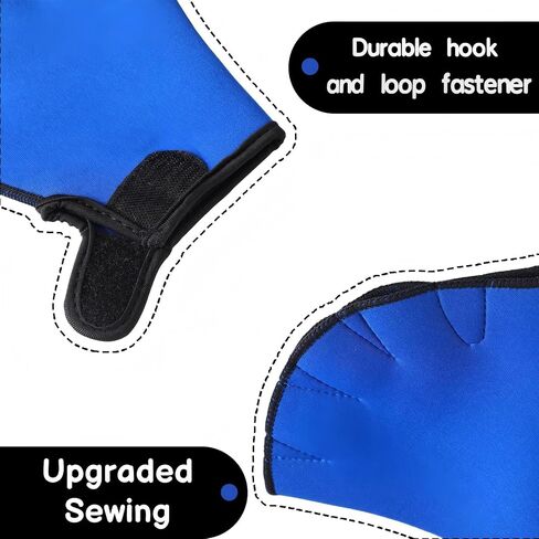 Eurzom 4 Pairs Swimming Gloves Water Aerobics Webbed Aquatic Fitness Training Swim Gloves for Men Women Water Resistance Training Mittens Poll Exercise Swimming Diving Mittens with Wrist Strap in Kuwait