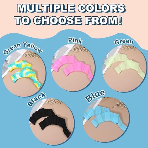 Silicone Swimming Gloves, Webbed Gloves for Swimming Half-Finger Frog Type Water Resistance Gear Swim Fins in Kuwait